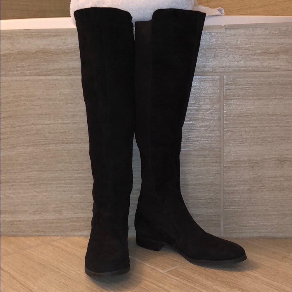 Suede over the knee boots chocolate brown sz 10M